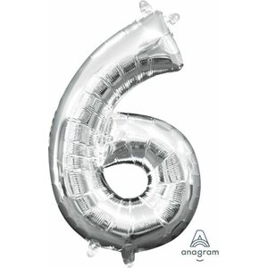 Air inflated mini number foil balloons
