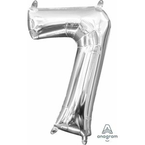 Air inflated mini number foil balloons