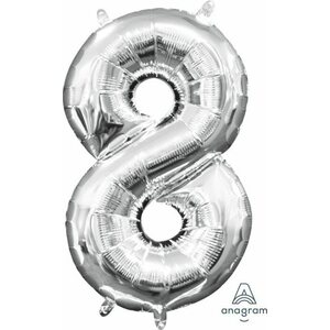 Air inflated mini number foil balloons