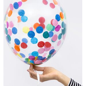 Konfettipallo värisekoitus 30 cm 6 kpl/pkt