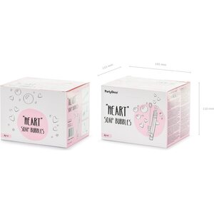 Soap bubbles Heart, white:  1pkt/48pc.