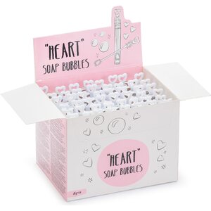 Soap bubbles Heart, white:  1pkt/48pc.