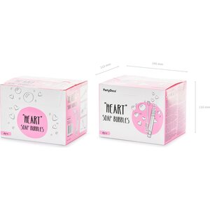 Soap bubbles Heart, pink:  1pkt/48pc.
