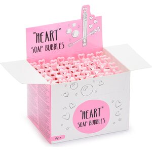 Soap bubbles Heart, pink:  1pkt/48pc.