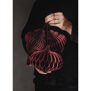 Paperikenno-ovaali tummanpunainen magneettikiinnityksellä, 16 x 15 cm