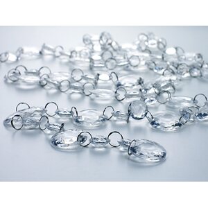 Crystal garland, colourless, 1m