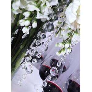 Crystal garland, colourless, 1m