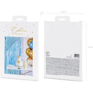 Party curtain, blue, 90x250cm