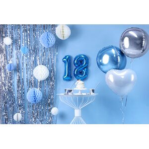 Party curtain, silver, 90 x 250cm