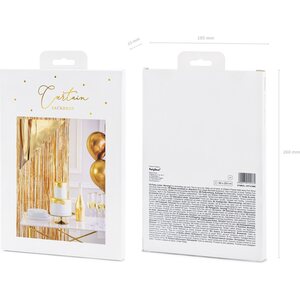 Party curtain, gold, 90x250cm