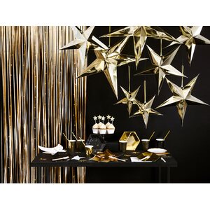 Party curtain, gold, 90x250cm