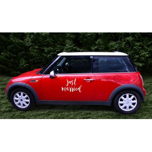 Wedding day car sticker - Just married, 33x45cm