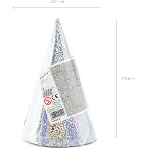 Juhlahatut, hologrammihopea 16 cm 6 kpl/pkt