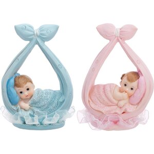 Figurine Girl in a scarf, pink, 11cm