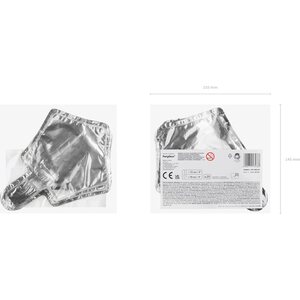 Puhallettava tähtifoliopallo 12 cm hopea 25 kpl/pkt