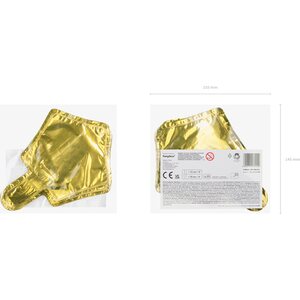 Puhallettava tähtifoliopallo 12 cm kulta 25 kpl/pkt