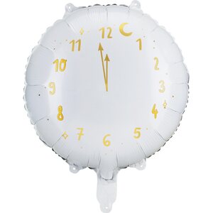 Kello tavallinen foliopallo 45 cm valkoinen