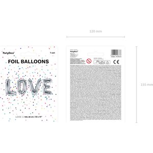 Foliopallosetti Love, 140 x 35 cm, hopea