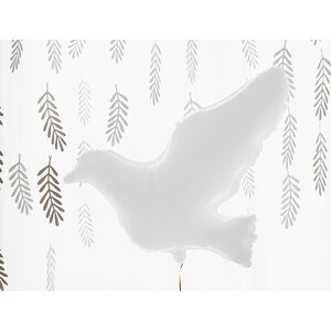 Muotofoliopallo Kyyhkynen, valkoinen, 77 x 66 cm