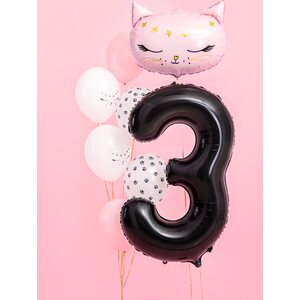 Foil Balloon Number ''3'', 86cm, black