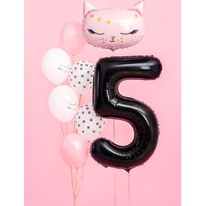 Numerofoliopallo 5 musta 86 cm