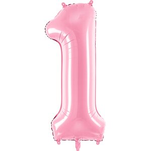 Numerofolio 1, vaaleanpunainen 86 cm