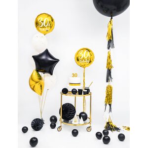 30th Birthday tavallinen foliopallo kulta 45 cm