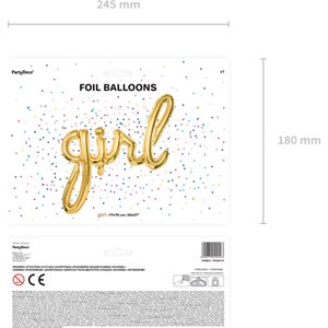 Foliopallo Girl kulta 77 x 70 cm