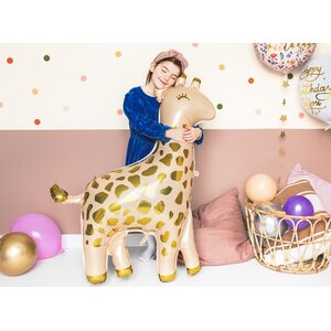 Foil balloon Giraffe, 100x120 cm, mix