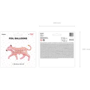 Foil Balloon Leopard, 114x80 cm, mix