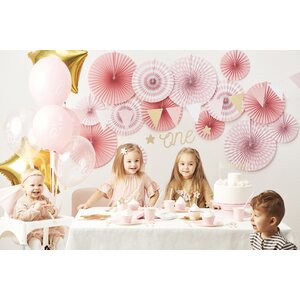 Viirinauha 1st Birthday, kulta-vaaleanpunamix, 1,3 m