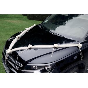 Organza garlands, cream, 1.8m: 1pkt/2pc.