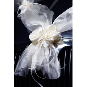 Organza garlands, cream, 1.8m: 1pkt/2pc.