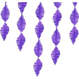 Ripustettava koriste, hapsutettu kreppinauha, violetti, 3 m