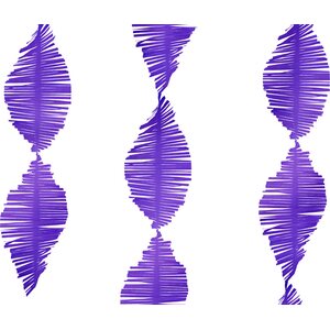 Ripustettava koriste, hapsutettu kreppinauha, violetti, 3 m