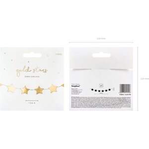 Garland Stars, gold, 3.6m