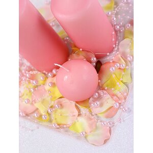 Pearl garlands, light pink, 1.3m 1pkt/5pc.