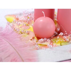 Pearl garlands, light pink, 1.3m 1pkt/5pc.