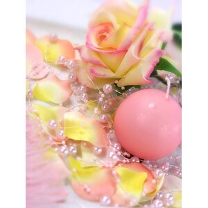 Pearl garlands, light pink, 1.3m 1pkt/5pc.