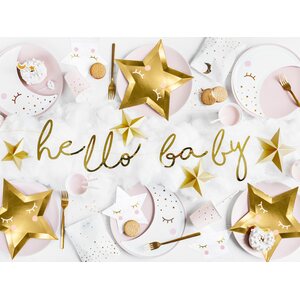 Viirinauha Hello Baby, kulta, 18 x 70 cm