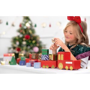 Joulukalenteri kartonkijuna Polar Express