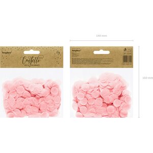 Konfetti vaaleanpunainen 15 g pyöreä