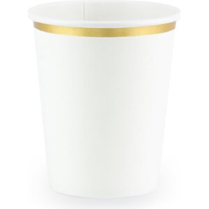 Cups, white, 260 ml: 1pkt/6pc.