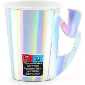 Paper cups Mermaid, iridescent, 220ml 1pkt/6pc.