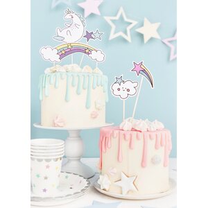 Cake topper Unicorn, 13-23.5 cm: 1pkt/5pc.