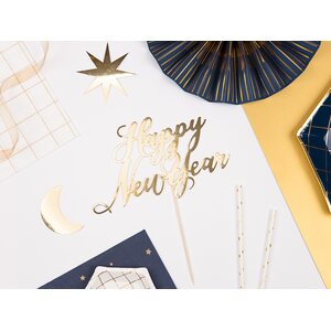 Kakunkoriste Happy New Year, kulta, 24 cm