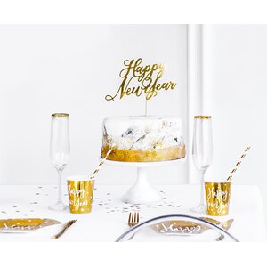 Kakunkoriste Happy New Year, kulta, 24 cm