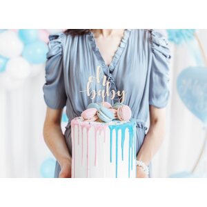 Wooden topper Oh baby, 17cm