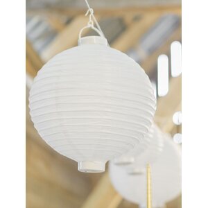 Paperilyhty valolla valkoinen 30 cm