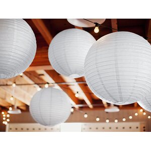 Paper lantern, white, 25cm